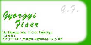 gyorgyi fiser business card